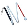 White Cane Aluminum Mobility Folding Cane for the Blind (Folds