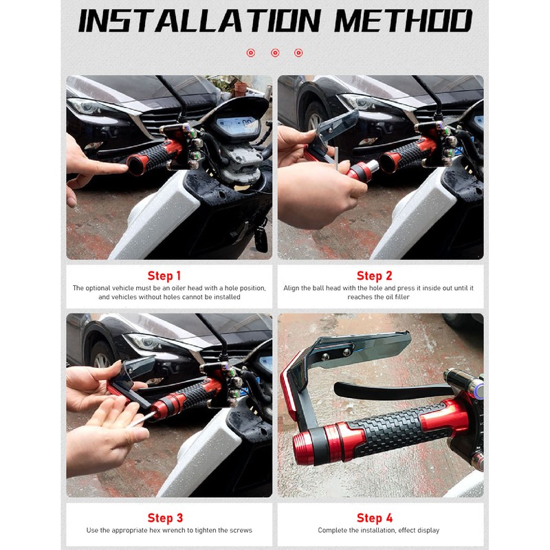 2Pcs Motorcycle Handguards Reliable Protection High Hardness Stylish Hand Shield