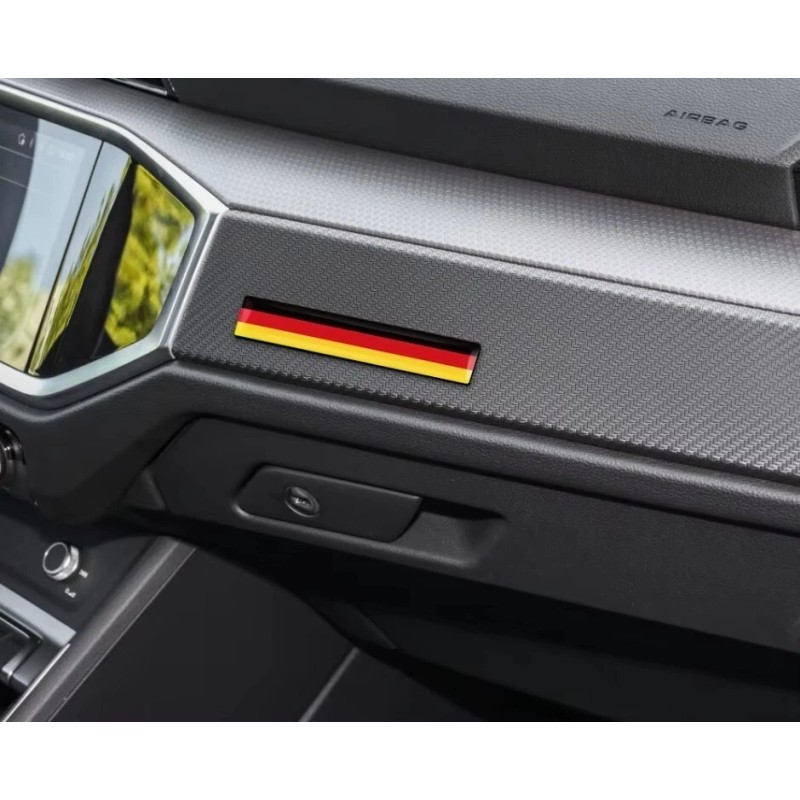 DIGIART INTERNATIONAL DANISH DENMARK FLAG 3D EPOXY CAR EMBLEM SET