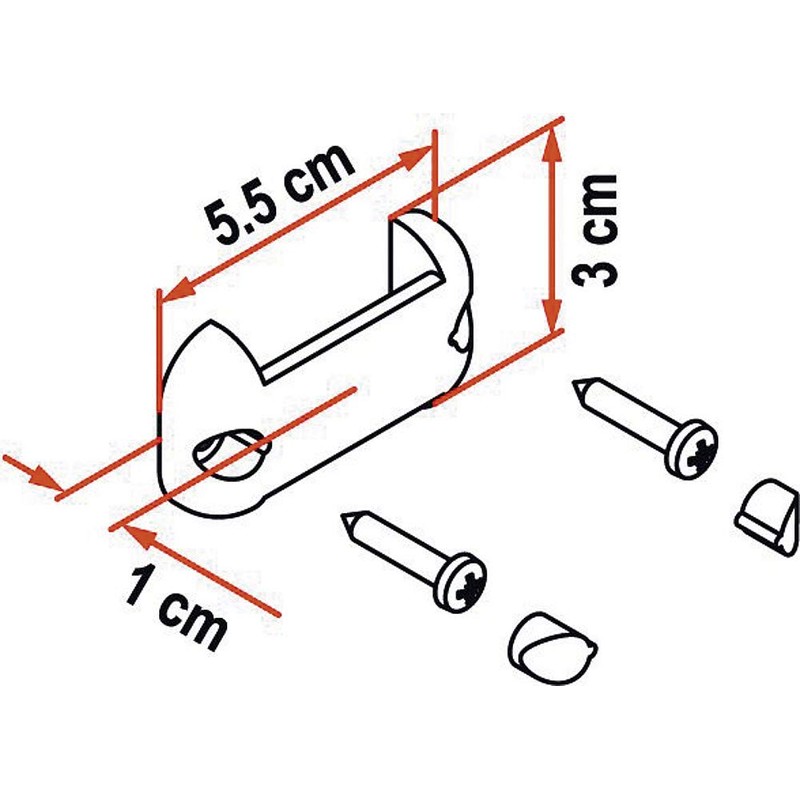 Fiamma 98655-163 Wall Mount Fix Organiser Hook