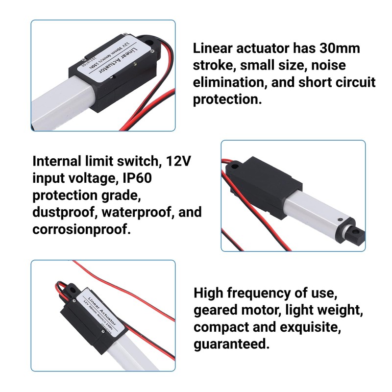 Linear Drive 12 V DC 30 mm Hub Linear Motion