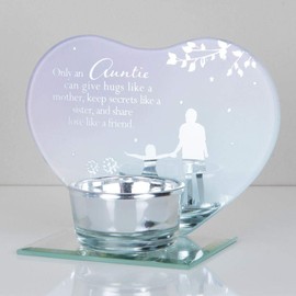 Reflections Auntie Tea Light Holder from The Heart Only an Auntie., 5017224796713, Pink
