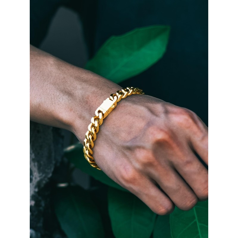 Richsteel Bracelet For Men Hip Hop Jewellery Gold Chain Boys