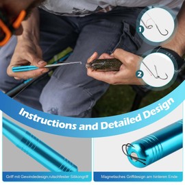 PENCHUAN Fishing Hook Remover, Stable Hook Remover, Stainless Steel Hook Remover, Fishing, Portable Fishing Hook Remover with Magnets, for Small and Large Hoe Remover for Fishing Accessories