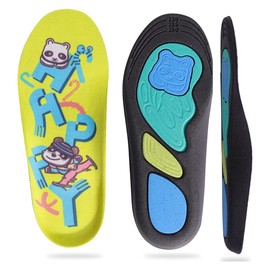 Children's Insole, Kids' Insole, Size Adjustment, Decompression Cushion, Shock Absorption, Arch Support, Prevents Flat Feets, Deodorizing, Sweat Absorbent, Breathable, Boys and Girls, Sports Insoles,