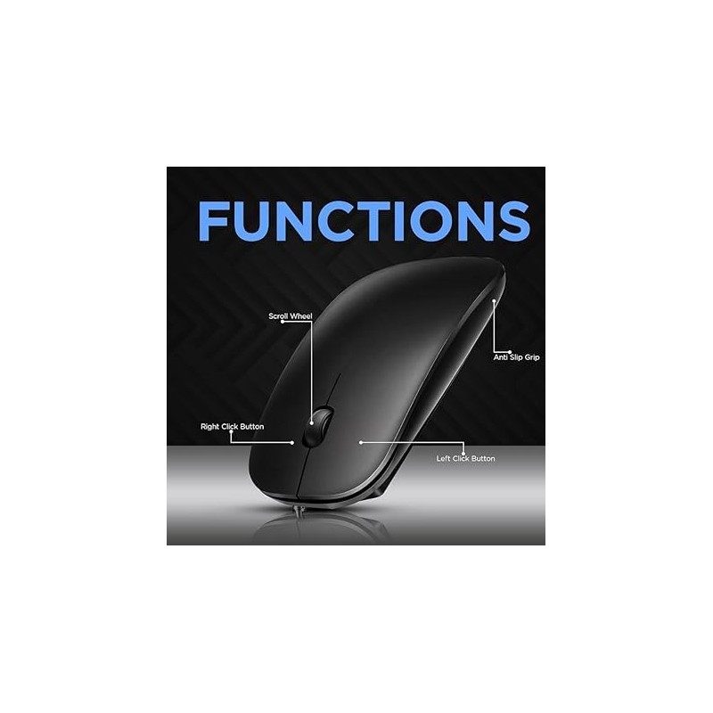 Ultra-Slim USB optical wired mouse for Laptop Computer Desktop, universal