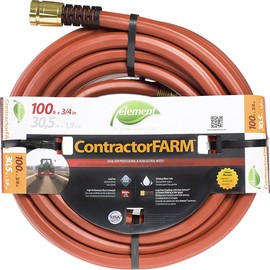 Swan Products ELCF34100 Element ContractorFARM Professional and Agricultural Water Hose 100' x 3/4", Red