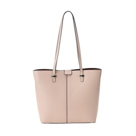 BICANGFS Elegant Premium Leather Tote Bag for Women - Metal Buckle Detail & Layered Storage Compartments