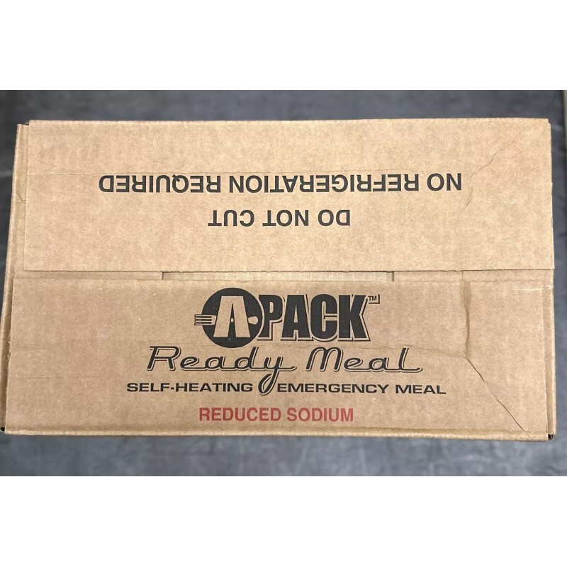 APACK MRE A-Pack Ready Meal Reduced Sodium Self-Heating Emergency Meal
