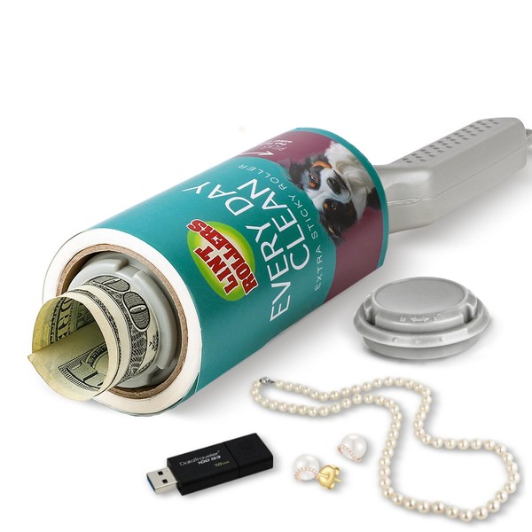 Livebe Real Working Lint Roller with Storage, Secret Stash Safes,