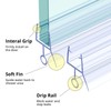 5/16" Shower Door Bottom Seal 2 PCS 39" Frameless Shower
