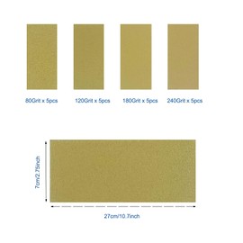 Hand Sanding Block Set of 7, Rectangle Sanding Blocks Auto Body with 20Pcs Hook and Loop Sandpaper,Flexible for Automotive Paint and Woodworking Sand Furniture Home Arts and DIY Crafts