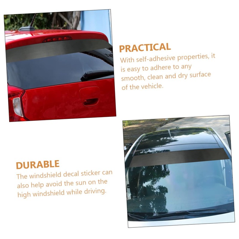 FUNOMOCYA Car Window Sun Shade Windshield Tint Strip 130x20cm Black