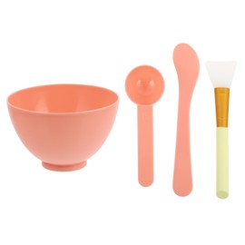 WOONEKY 1 Set Mask Bowl Set Stirring Stick Facial Mixing Bowl DIY Tools DIY Bowl Stirring Rod Face Masks Clay Mask Anti-Drop Bowl Mask Mixing Bowl DIY Mask Bowl DIY Mask Tools Pink Plastic