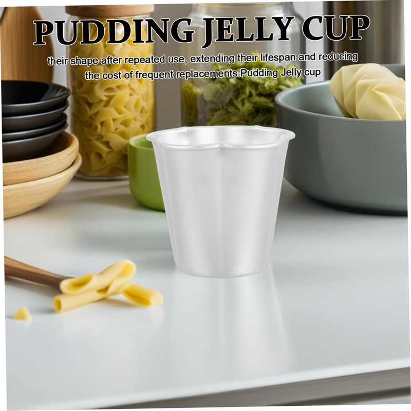 ULTECHNOVO 6pcs Mini Tart Molds Nonstick Aluminum Bakeware Pudding Cups