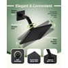 Fekivasy Matte Black Shower Faucet Set - 6 Inch Black