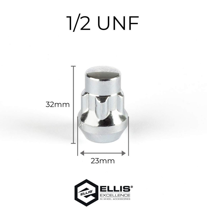 Ellis Excellence Set of 4 Alloy Wheel Locking Nuts, 1/2
