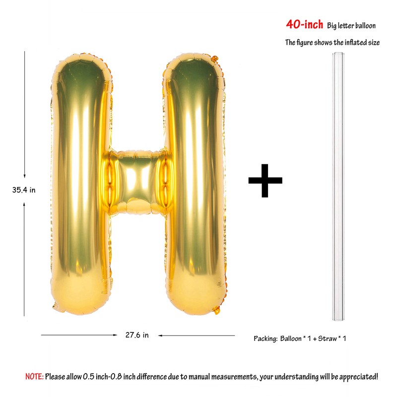 Letter Balloons 40 Inch Giant Jumbo Helium Foil Mylar for