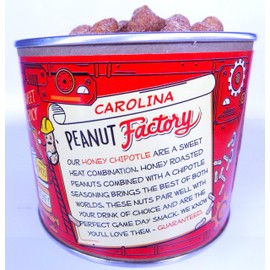 Generic Carolina Peanut Factory | Flavorful Gourmet Peanuts Hand-Roasted in Small Batches | Irresistibly Real Crunch Flavored Nuts Packed into Every Can | Honey Chipotle
