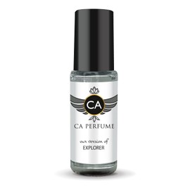 CA Perfume Impression of Explorer For Men Replica Fragrance Body Oil Dupes Alcohol-Free Essential Aromatherapy Sample Travel Size Concentrated Long Lasting Attar Roll-On 0.14 Fl Oz/4ml-X1