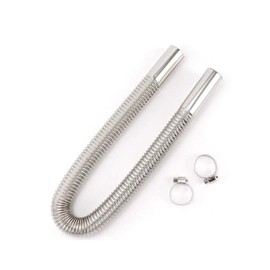 EZONEDEAL 60cm - 300cm Stainless Steel Exhaust Pipe Parking Air Heater Fuel Tank Diesel Gas Vent Hose Length (100CM)