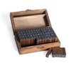 Co-link Alphabet Letters Stamps- Wooden Rubber Alphabet Letter Multipurpose Number