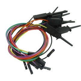 Aihasd Pack of 10 Logic Analyzer Test Clip Clamp for Grabber Jumper Wires Interface Pins SOIC IC Test Clip Jumper for Circuit Power Supply Testing