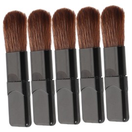 IWOWHERO Blush Brush Set 5pcs Mini Makeup Brushes Soft Travel Size Perfect for Face Cheeks Eyes