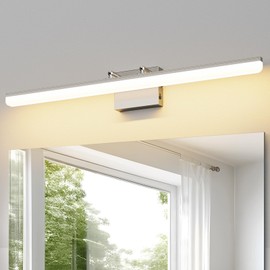 KELIDEN Brushed Nickel Vanity Light 31.5", 24W LED Dimmable Bathroom Light Bar with Adjustable Angle & 5CCT – Modern Long Wall Fixture for Bathroom, Powder Room, Bedroom, Apartment, Hotel