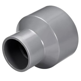 TOP-VIGOR 1Pcs PVC DWV Reducing Coupling, 40mm x 63mm Socket Pipe Fitting Adapter Connector, Duct Reducer Pipe Fitting for Water Supplies Build, Gray