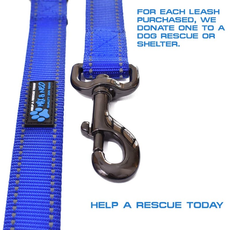 Max and Neo™ Double Handle Traffic Dog Leash Reflective -