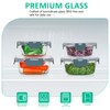 KOMUEE 24 Pieces Glass Food Storage Containers Set,Meal Prep Containers-Stackable