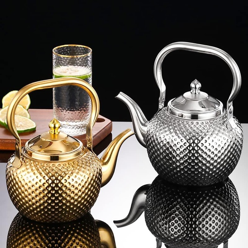 SANQIAHOME 1500ml teapot with Infuser stainless steel Water Boilers lifting
