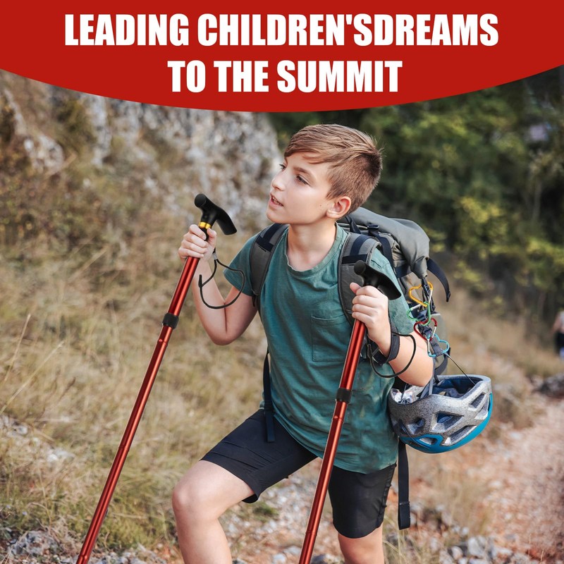 Elfzone Trekking Poles - Hiking Poles for Kids,Telescopic, Collapsible, Ultralight