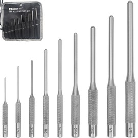 ALWORKKIT 9-Piece Roll Pin Punch Set (1/16"-5/16") - Premium Chrome-Vanadium Steel Tool Kit with Portable Bag for Automotive, Jewelry, Watch & Craft Repair