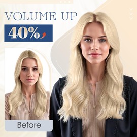 Elailite U-Tip Real Hair Bonding Extensions, Keratin Hair Extensions, Straight, 100 Strands, 50 g, 14 Inches / 35 cm, #60 Platinum Blonde