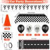 AHIER Race Car Party Decorations, AHIER 61 Pcs Set-12 Traffic