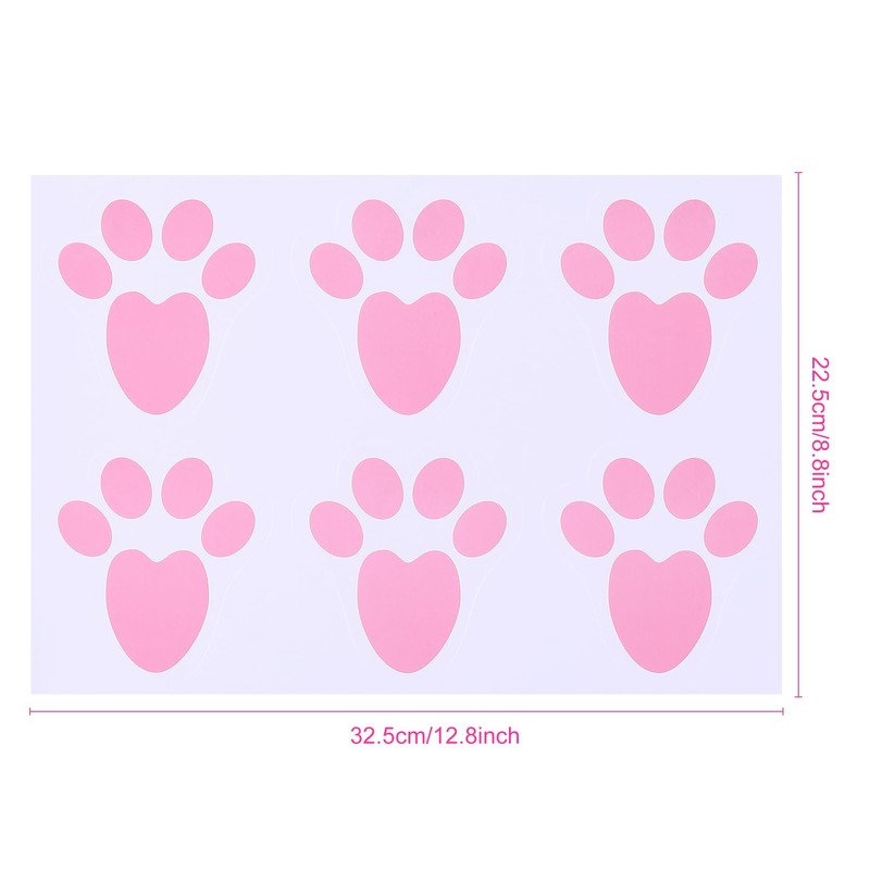 Ocosy 24Pcs Removable Easter Bunny Paw Prints Rabbit Paw Print