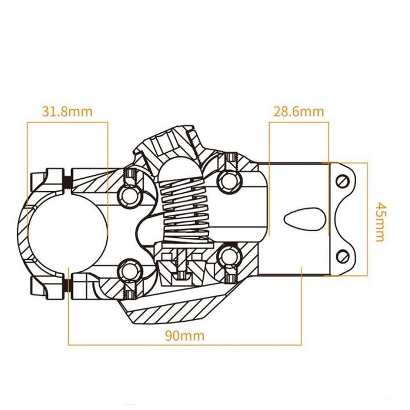 ShockStop Suspension Stem for Bicycles, Shock-Absorbing Bike Handlebar Stem for