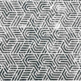 Kt KILOtela - Digital Printed Canvas Fabric – Half Panama 100% Cotton – Upholstery, Scarf, Tablecloth, Curtain – 100 cm Length x 280 cm Width | Geometric – Grey, White ─ 1 Metre