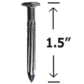 1.5” – Fluted Hardened Concrete Masonry Nails for Cinder Block, Concrete Walls, Cement Board 1.5 in (4d) -Qty (500)