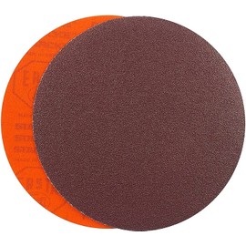 8 inch Sanding Discs Hook and Loop Round Sand Paper Disc 40 Grit, 25 Pack Brown Aluminum Oxide Hook and Loop Sanding Discs, Sandpaper Auto Body Sandpapers for Wood, Paint, Metal & Plastics