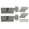 2x Knob Cylinder 80 mm KD 40/40 Simultaneous Locking (with