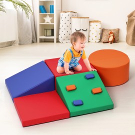 Set of 5 Foam Soft Climbing Blocks Set for Toddler Preshooler Multicolor Toy