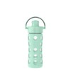 Lifefactory 12-Ounce Glass Water Bottle with Active Flip Cap and