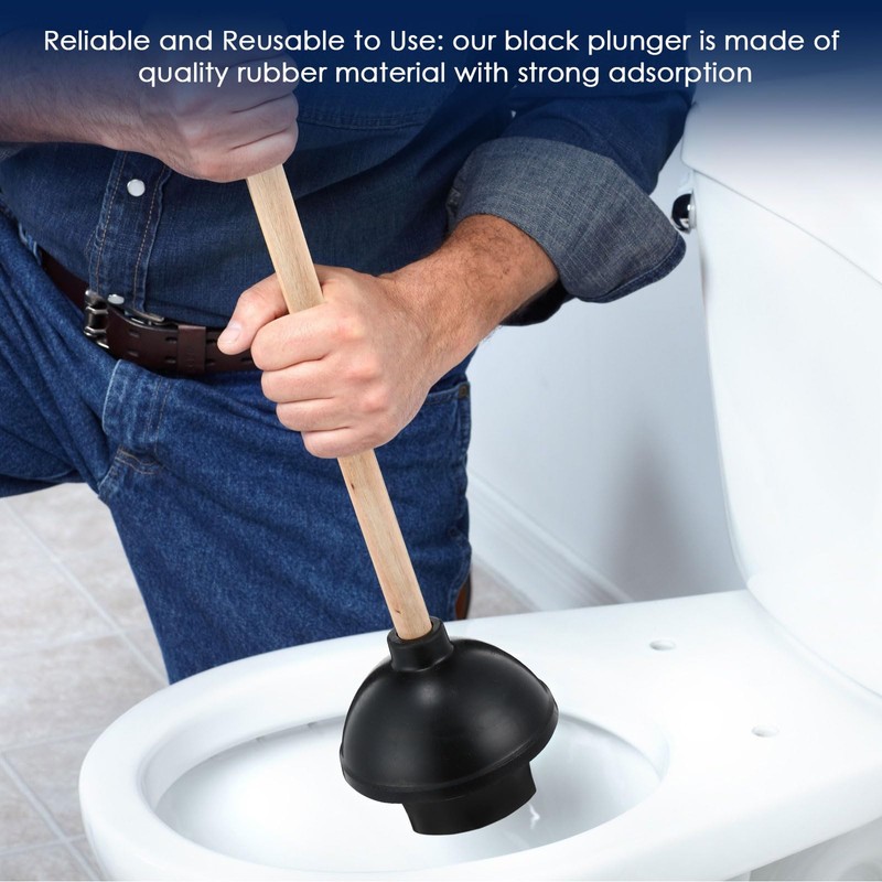 Dandat 12 Pcs Rubber Toilet Plunger with Double Thrust Force