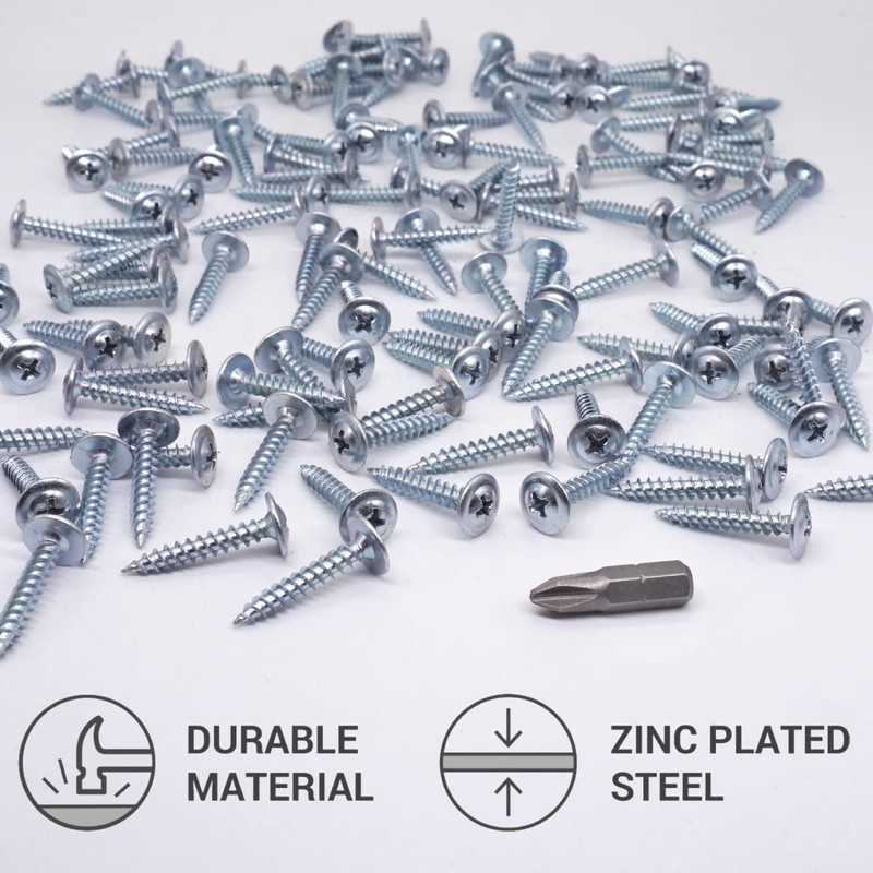 (Pack of 100 pcs) Zinc Plated Steel 4.2 x 25