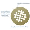 Brushed Gold Snap-in Shower Floor Drain Cover,Hidrop 4-1/4" OD Round