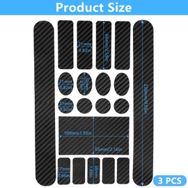 LPZMPZ Pack of 3 Frame Protection Film Bicycle Sticker Frame Protection Carbon Sticker Paint Protection Film Bicycle Black Matt Bicycle for Frame Protection Mountain Bike Road Bike