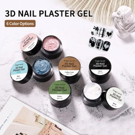 SMSMYXF 3D Nail Plaster Gel 5g-Long-lasting Gel for Unique 3D Designs, Easy to Apply, UV/LED Curable Plaster GeL for Stunning Manicures，Ideal For Salon or Home DIY
